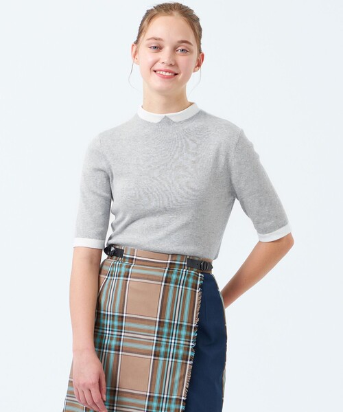 tシャツ 「2025年春夏モデル」Cleric Collar Knit ハーフスリーブ レディース