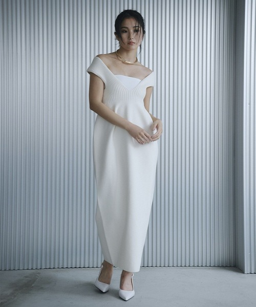 Donna Karan キーホールワンピース KINO THE KEI ワンピース 2WAY ホールガーメント : ZOZOTOWN