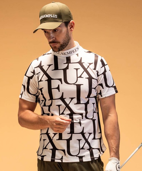 LUXE AKM PLUS ゴルフ　半袖 モックネック シャツ　L 2枚セット LUXE AKM PLUS tシャツ 速乾 LUXEAKMPLUS(リュクスエイケイエムプラス
