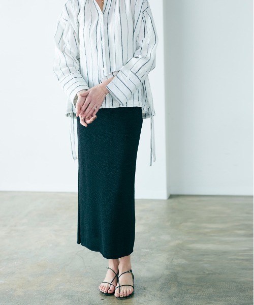 スカート WALANCE paper knit skirt WALANCE（ワランス） ロング スカート paper knit skirt : ZOZOTOWN