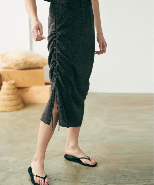 WALANCE（ワランス） ロング スカート paper knit skirt : ZOZOTOWN