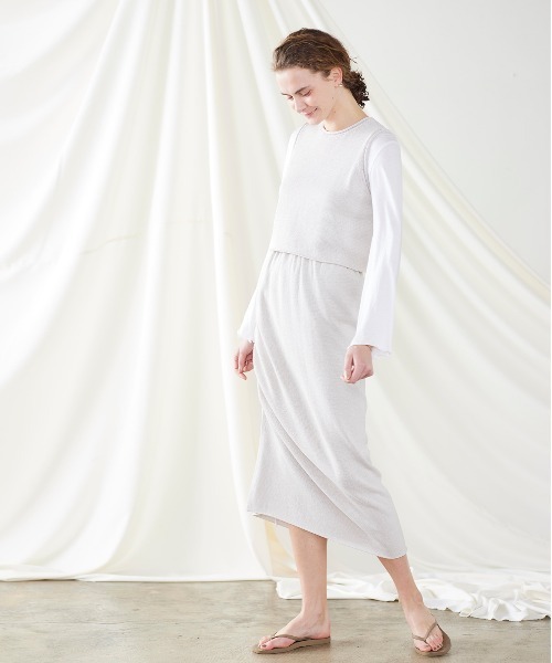 WALANCE（ワランス） ロング スカート paper knit skirt : ZOZOTOWN