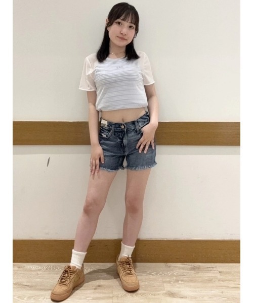 ミッドライズカットアウトデザインジーンズ GAP ジーンズ デニム デニムパンツ 4インチ ミッドライズ