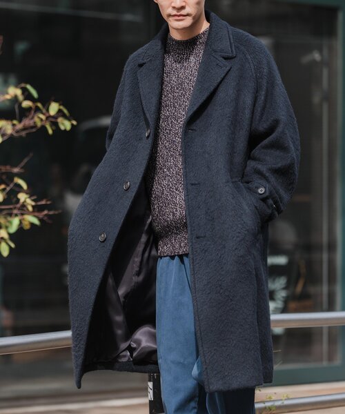 EDIFICE(エディフィス) チェスターコート LARGE ネイビー メンズ EDIFICE(エディフィス) チェスターコート LARGE ネイビー メンズ