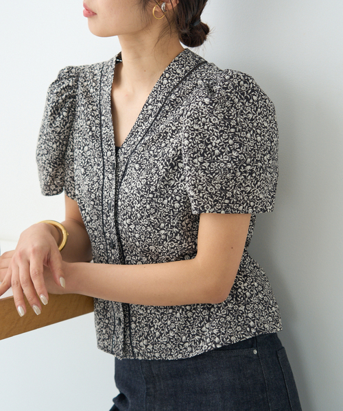 新品未使用】IENA♡ボウタイVネックブラウス