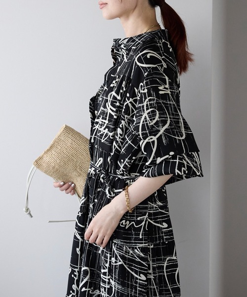 Lien Select ワンピース 総柄ロングシャツワンピース : ZOZOTOWN Yahoo