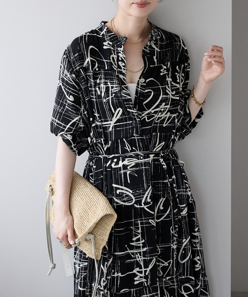 Lien Select ワンピース 総柄ロングシャツワンピース : ZOZOTOWN Yahoo