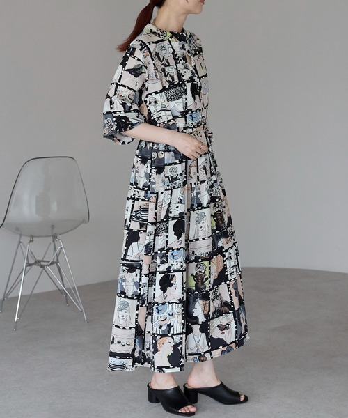 Lien Select ワンピース 総柄ロングシャツワンピース : ZOZOTOWN Yahoo