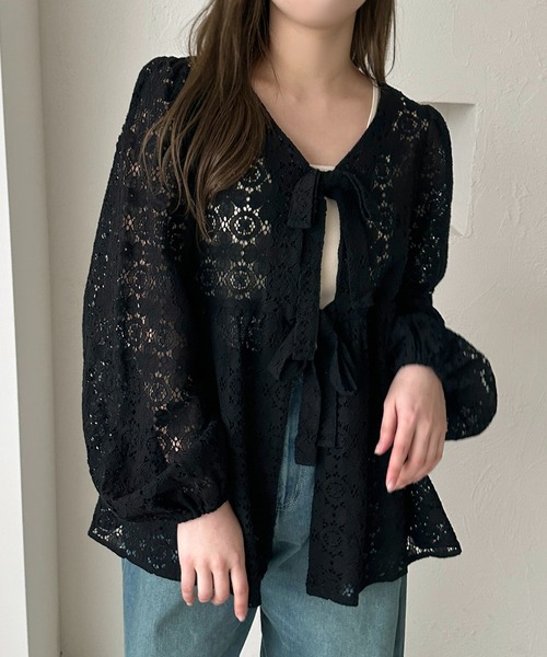 apres jour clair レースシャツ　ブラウス セール】【apres jour clair】レースシャツ【ZOZOTOWN限定