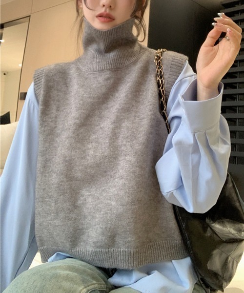 PIN」 タートルネックニット FREE グレー レディース : ZOZOTOWN Yahoo