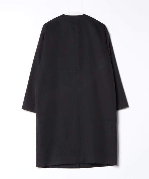 「DRESSTERIOR」 ノーカラーコート 38 ブラック レディース_画像2