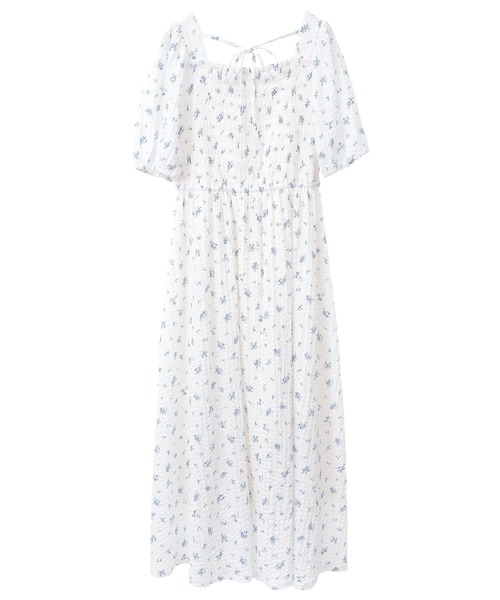 CHICWISH★バックリボンシャーリングワンピース☆ earth music&ecology ワンピース バックリボンシャーリング