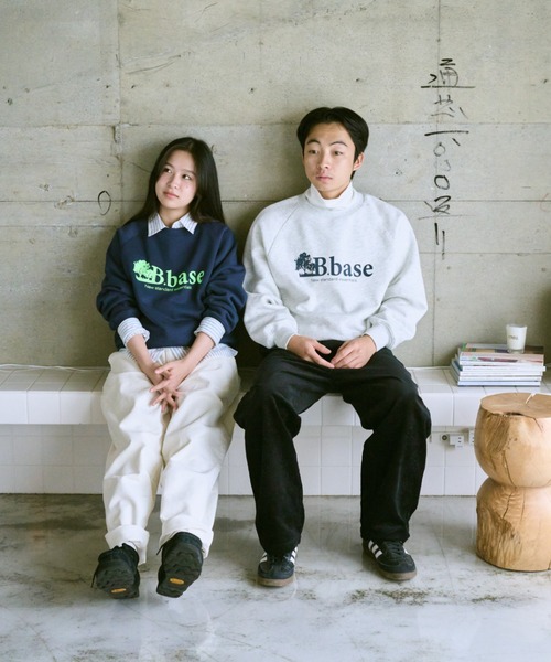 「BROKEN BASE」 スウェットカットソー SMALL グレー メンズ