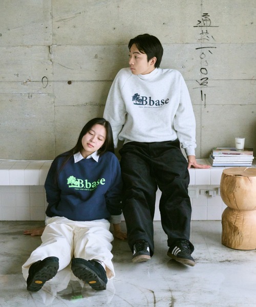 「BROKEN BASE」 スウェットカットソー SMALL グレー メンズ