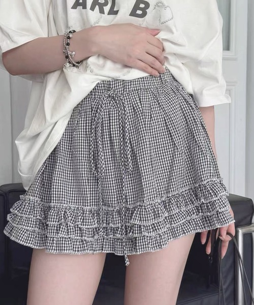 フリルスカート frunco スカート ギンガムフリルスカート : ZOZOTOWN Yahoo!店