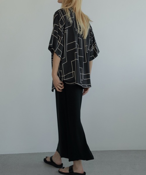 anuke ブラウス anuke ブラウス シャツ Geometric Opencollar Shirts レディース