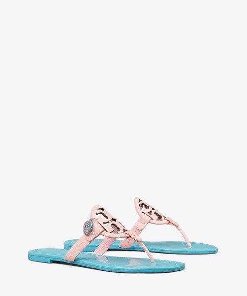 【Tory Burch】MILLER パテント サンダル／アイス ブルー Miller Patent Sandal: Women's Designer Sandals | Tory Burch
