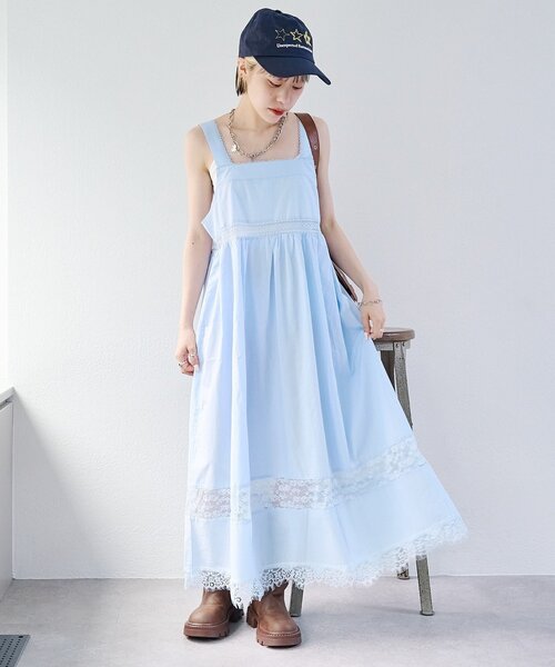 w closet ワンピース vintageレースロングワンピース : ZOZOTOWN