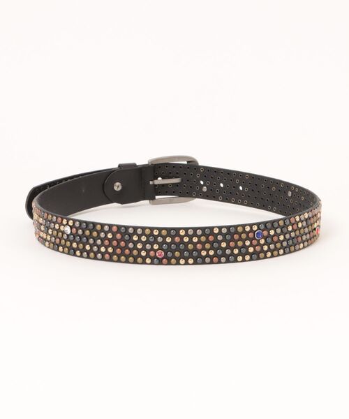 ARCHIVER ベルト 「Bk」本革 スタッズ ワイドレザーベルト メンズ