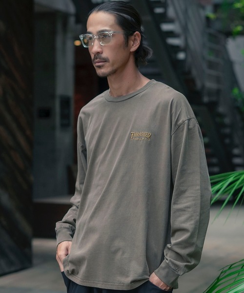 THRASHER（スラッシャー） tシャツ GONZ ART PIGMENT L/S T-SHIRTS