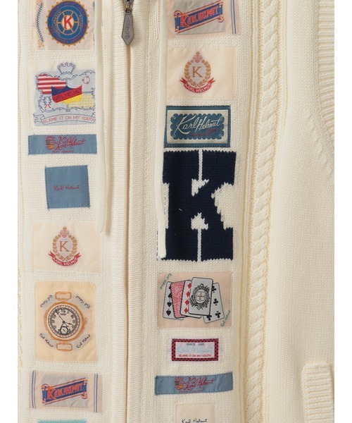 ブランド古着！日本製 KARL HELMUT インディアン 刺繍 ベスト ジレ ブランド古着！日本製 KARL HELMUT インディアン 刺繍 ベスト