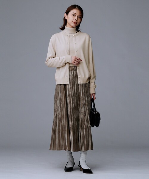 UNTITLED 2024AW 未使用 ウール クルーネックニットカーディガン UNTITLED（アンタイトル） カーディガン 「洗える/アンサンブル可