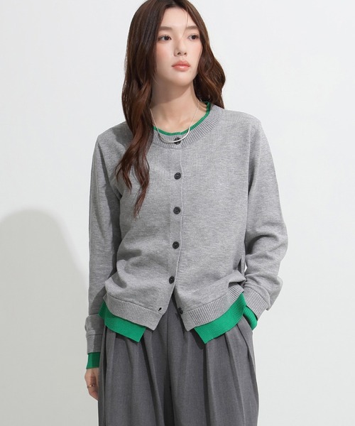 カーディガン バイカラーボーダーカーディガン レディース : ZOZOTOWN