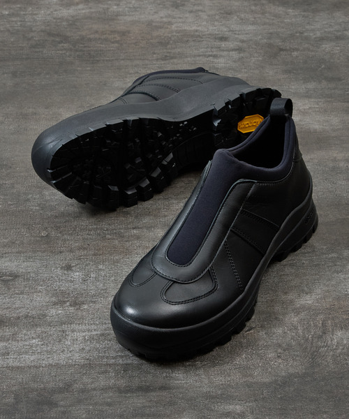 Padrone 黒 レザー 43 PADRONE（パドローネ） スニーカー パドローネ / GERMAN TRAINER SLIP