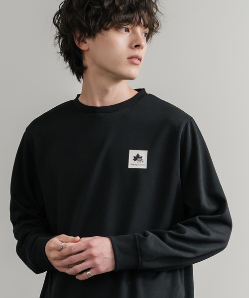 トレーナー/スウェット ER LOGO SWEAT /BLK LOGOS（ロゴス） トレーナー スウェット 吸汗速乾 ルーズシルエット裏