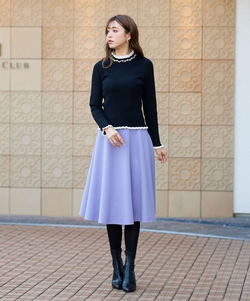 「QUEENS COURT」 長袖ニット M ブラック系その他 レディース_画像7