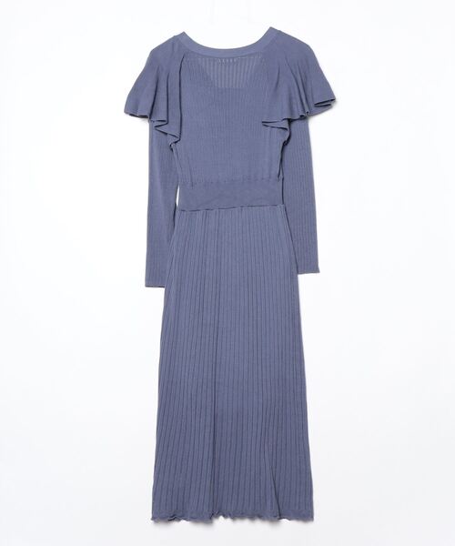 「WILLSELECTION」 ニットワンピース MEDIUM ブルー レディース_画像2