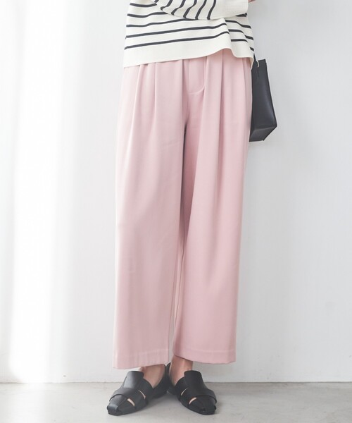 「THE SHOP TK 」 イージーパンツ 13 ライトベージュ レディース_画像2