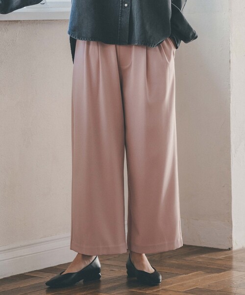 「THE SHOP TK 」 イージーパンツ 13 ライトベージュ レディース_画像5