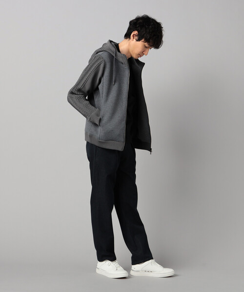 【新品未使用】COMME CA MEN コムサメン ジップアップフーディ COMME CA MEN（コムサメン） パーカー ニットコンビ ジップアップ