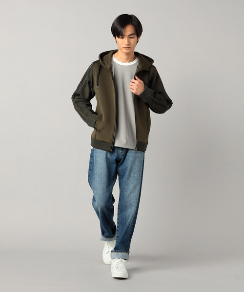 COMME CA MEN（コムサメン） パーカー ニットコンビ ジップアップ