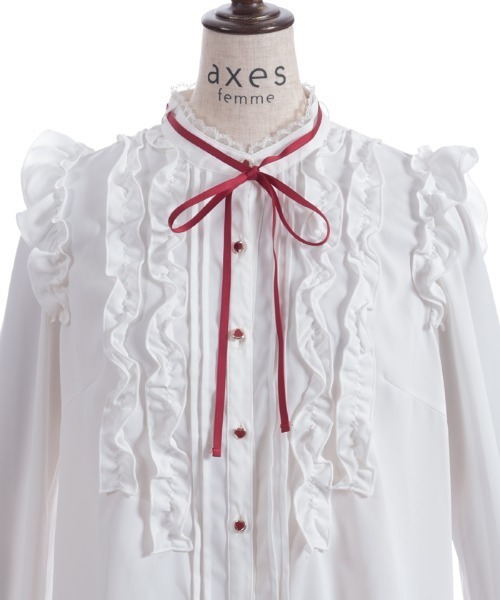 axes femme（アクシーズ ファム） ブラウス シャツ ホイップフリル