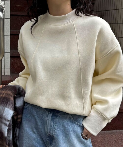 fredy emue（フレディエミュ） トレーナー スウェット 両面起毛モック