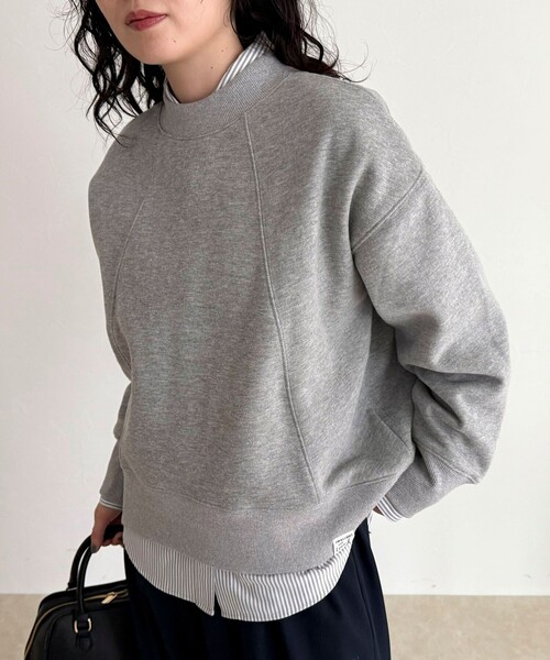 fredy emue（フレディエミュ） トレーナー スウェット 両面起毛モック