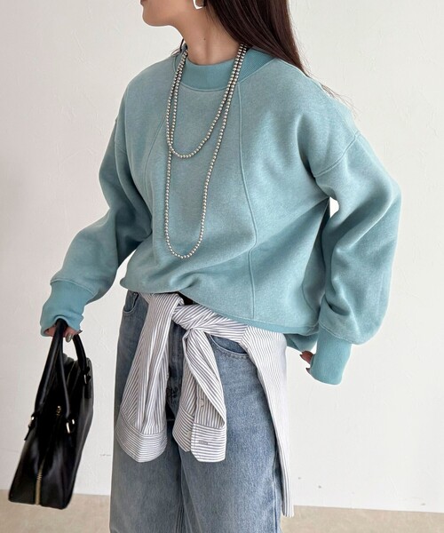 fredy emue（フレディエミュ） トレーナー スウェット 両面起毛モック