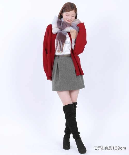 477 マリークワント　デイジーボタンハイゲージ カーディガン　レッド MARY QUANT - マリークワント カーディガン 赤の通販 by はな's shop