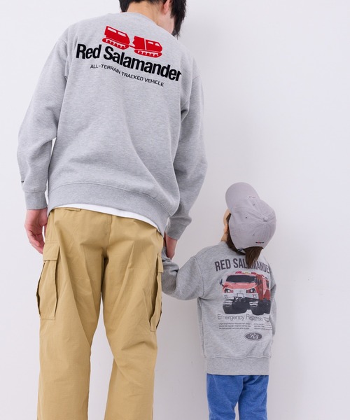 j.n.r.d トレーナー 「KIDS」「Red Salamander」バックプリント裏毛