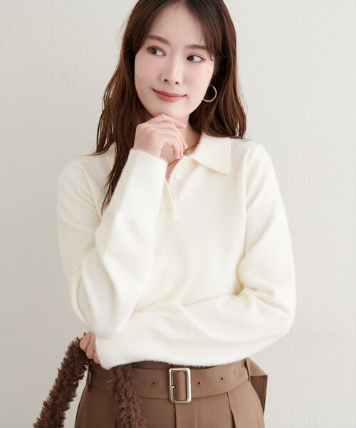 ルネ♡白襟ニット34 le.coeur blanc（ルクールブラン） ニット セーター 2wayスパンコール