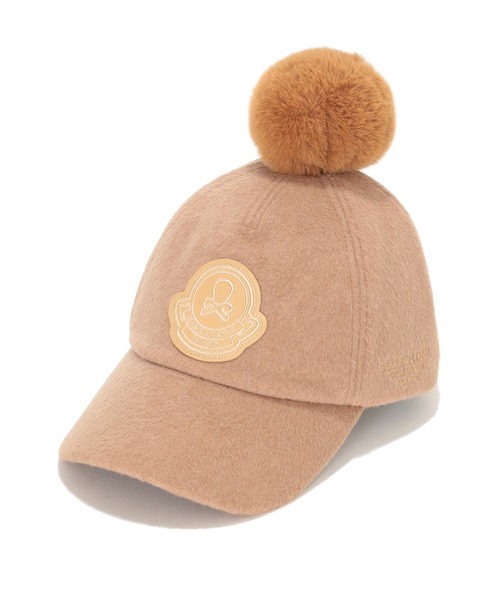MARK & LONA ベージュファー pompomキャップ MARK&LONA（マークアンドロナ） キャップ 帽子 Spectra Wooly ”Pom-Pom