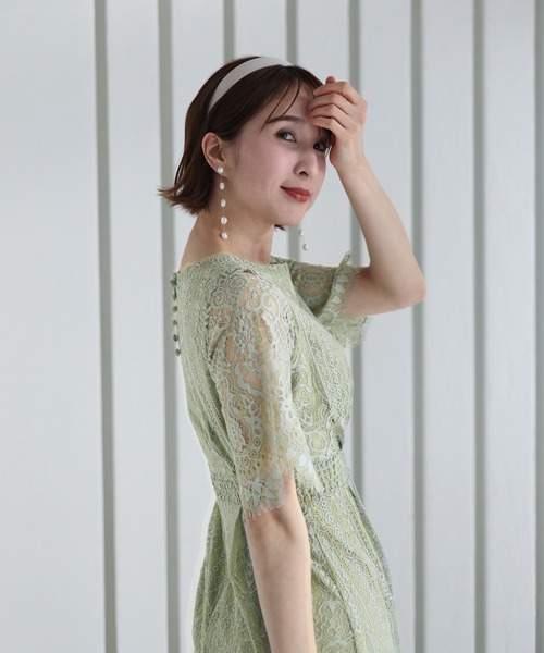 「PourVous」 半袖ワンピース X-LARGE ピンク レディース_画像7