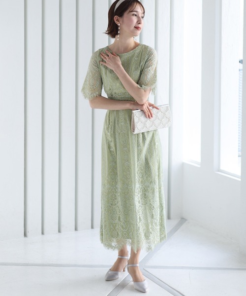 「PourVous」 半袖ワンピース X-LARGE ピンク レディース_画像8