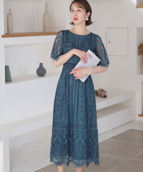 「PourVous」 半袖ワンピース X-LARGE ピンク レディース_画像9