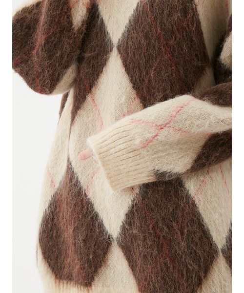 Mila Owen（ミラオーウェン） ワンピース アルパカ混アーガイルミニ