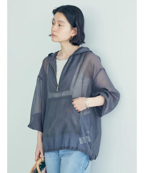 「AMERICAN HOLIC」 プルオーバーパーカー L モカ レディース_画像2