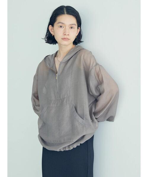 「AMERICAN HOLIC」 プルオーバーパーカー L モカ レディース_画像3