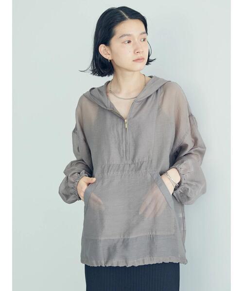 「AMERICAN HOLIC」 プルオーバーパーカー L モカ レディース_画像4